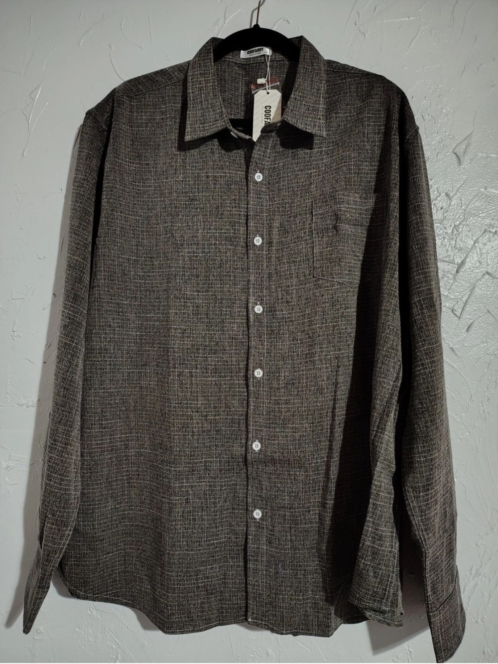 Coofandy Shirt Men XXL Lite Black Office City Classic Style Tailored Designer